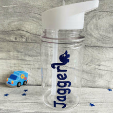 Load image into Gallery viewer, Small Personalised Mini Dinosaur Children&#39;s School Water Bottle
