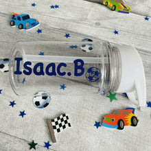 Load image into Gallery viewer, Small Personalised Football Children&#39;s Water Bottle
