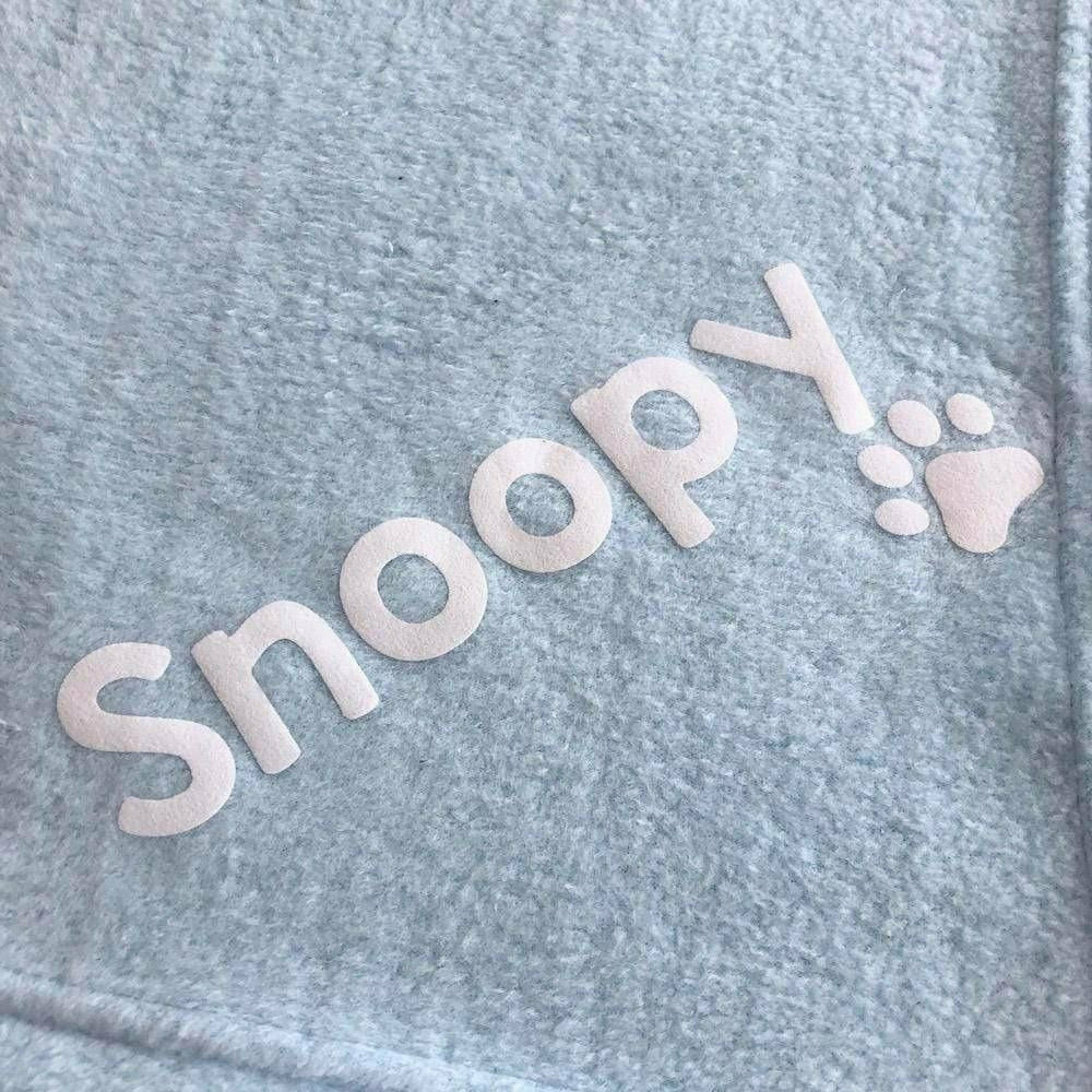 Personalised Dog Name Personalised Fleece Blanket With Paw