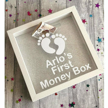 Load image into Gallery viewer, Personalised &#39;First Money Box&#39; Baby Girls Saving Gift
