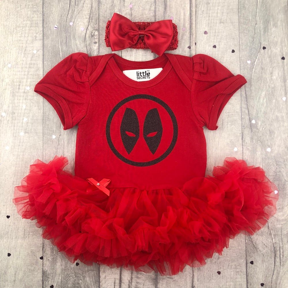 Baby Girls Deadpool Superhero Tutu Romper - Little Secrets Clothing