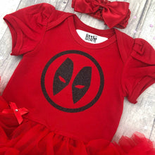 Load image into Gallery viewer, Baby Girls Deadpool Superhero Tutu Romper - Little Secrets Clothing
