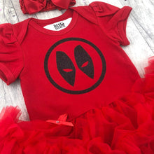 Load image into Gallery viewer, Baby Girls Deadpool Superhero Tutu Romper - Little Secrets Clothing
