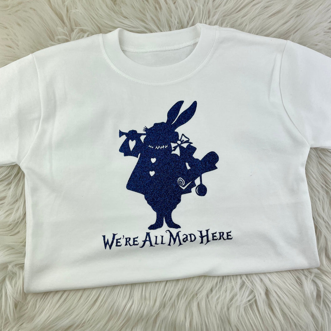 Alice in Wonderland The White Rabbit Childrens T-shirt