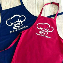 Load image into Gallery viewer, Personalised Father&#39;s Day Kids &amp; Adult Baking Cooking Apron Set - Little Secrets Clothing
