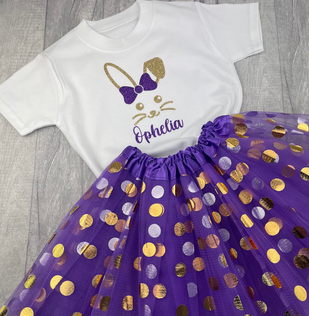 Girls Personalised Easter Skirt & T-shirt Set - Little Secrets Clothing