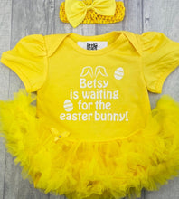 Load image into Gallery viewer, Personalised Baby Girl Easter Quote Tutu Romper

