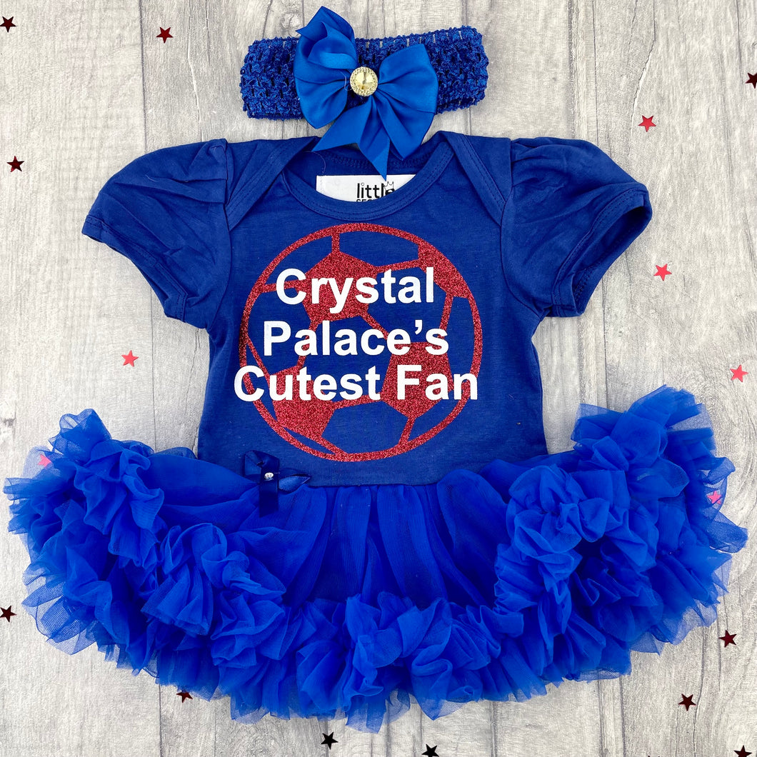 Crystal Palace's Cutest Fan Football Tutu Romper with Headband - Little Secrets Clothing