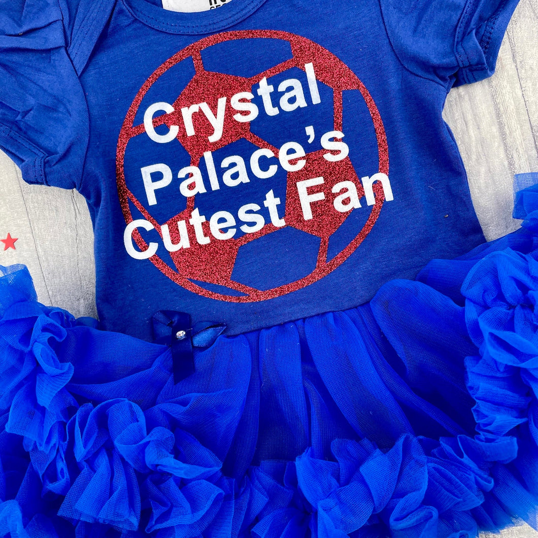 Crystal Palace's Cutest Fan Football Tutu Romper with Headband - Little Secrets Clothing