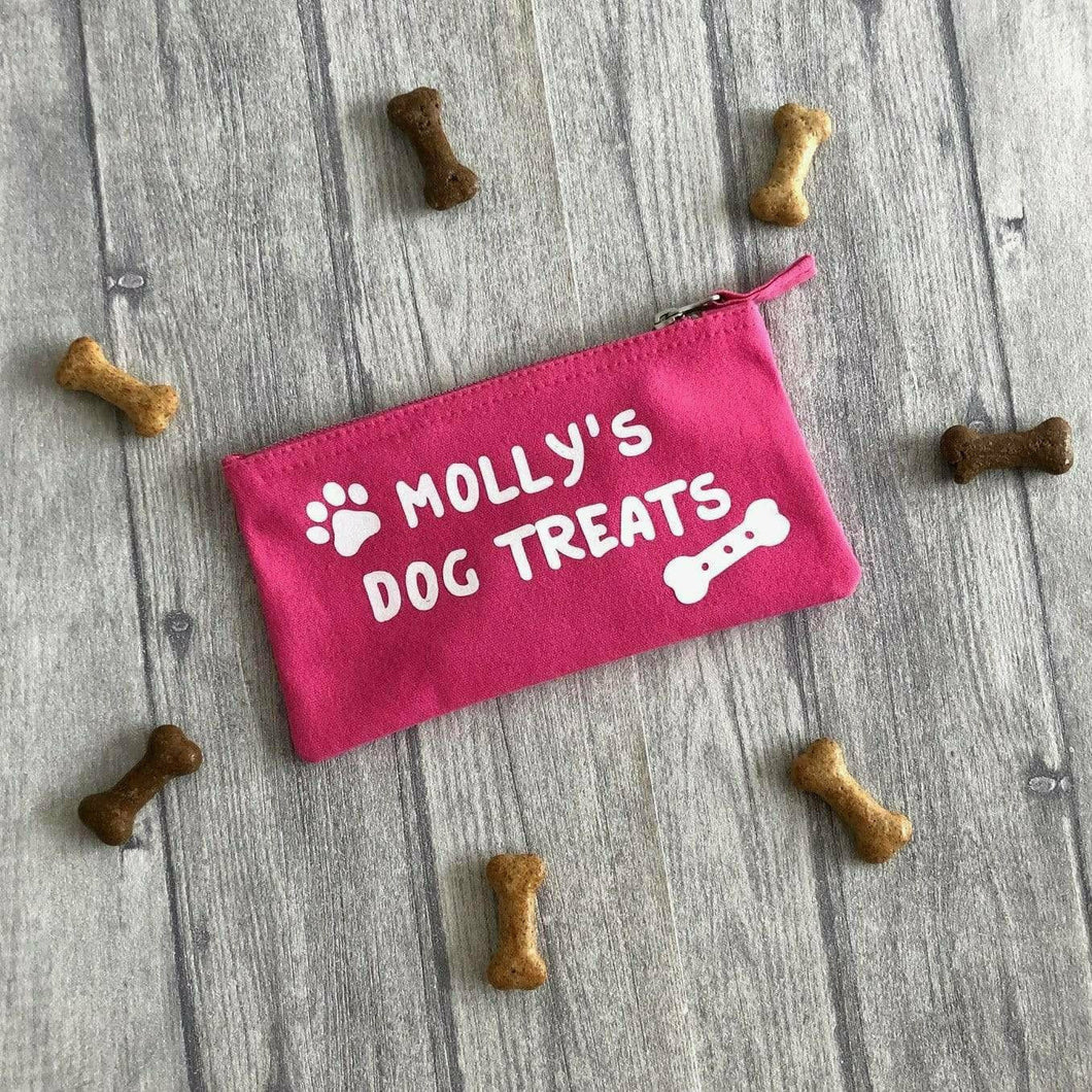 Personalised Dog / Pet treat zip pouch case