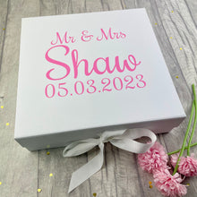 Load image into Gallery viewer, Personalised Mr &amp; Mrs Wedding Memory Keepsake Gift Box
