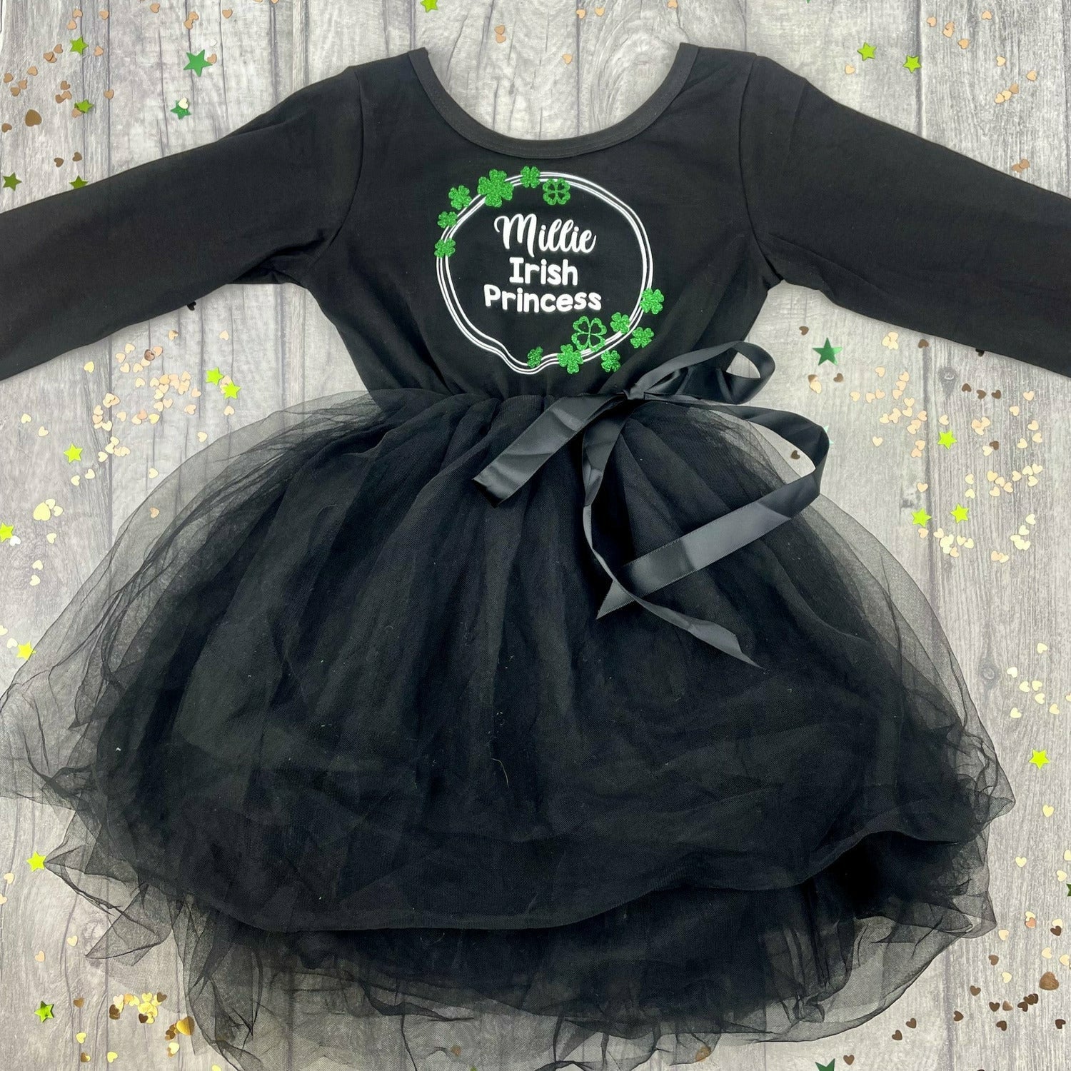 Black long sleeve tutu dress hotsell