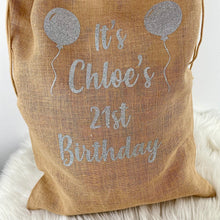 Load image into Gallery viewer, Personalised Milestone Birthday Present Gift Sack
