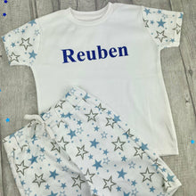 Load image into Gallery viewer, Personalised Boys Summer Short Star Print Pyjamas
