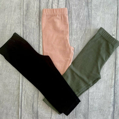 Baby Girl / Boy Leggings, Black, Pink or Khaki