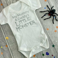 Load image into Gallery viewer, Halloween Mummy &amp; Daddy&#39;s Little Monster Baby Boy Romper
