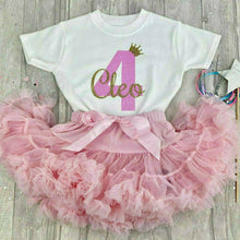 Load image into Gallery viewer, Girls Personalised Pink Birthday Outfit Set
