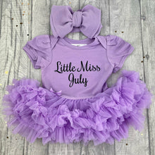 Load image into Gallery viewer, Little Miss July Tutu Romper &amp; Oversized Bow Headband
