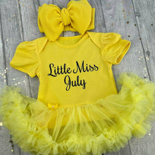 Load image into Gallery viewer, Little Miss July Tutu Romper &amp; Oversized Bow Headband - Little Secrets Clothing
