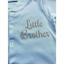 Load image into Gallery viewer, Little Brother blue boys romper pjs
