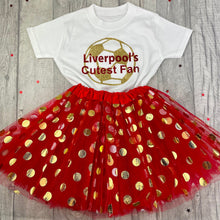 Load image into Gallery viewer, Liverpool Football Girls Outfit Set, T-Shirt &amp; Red Tutu Skirt
