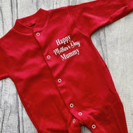 'Happy Mother's Day Mummy' Baby Girls or Boys Sleep Suit