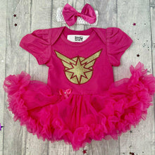 Load image into Gallery viewer, Captain Marvel Superhero Baby Girl Tutu Romper with Headband
