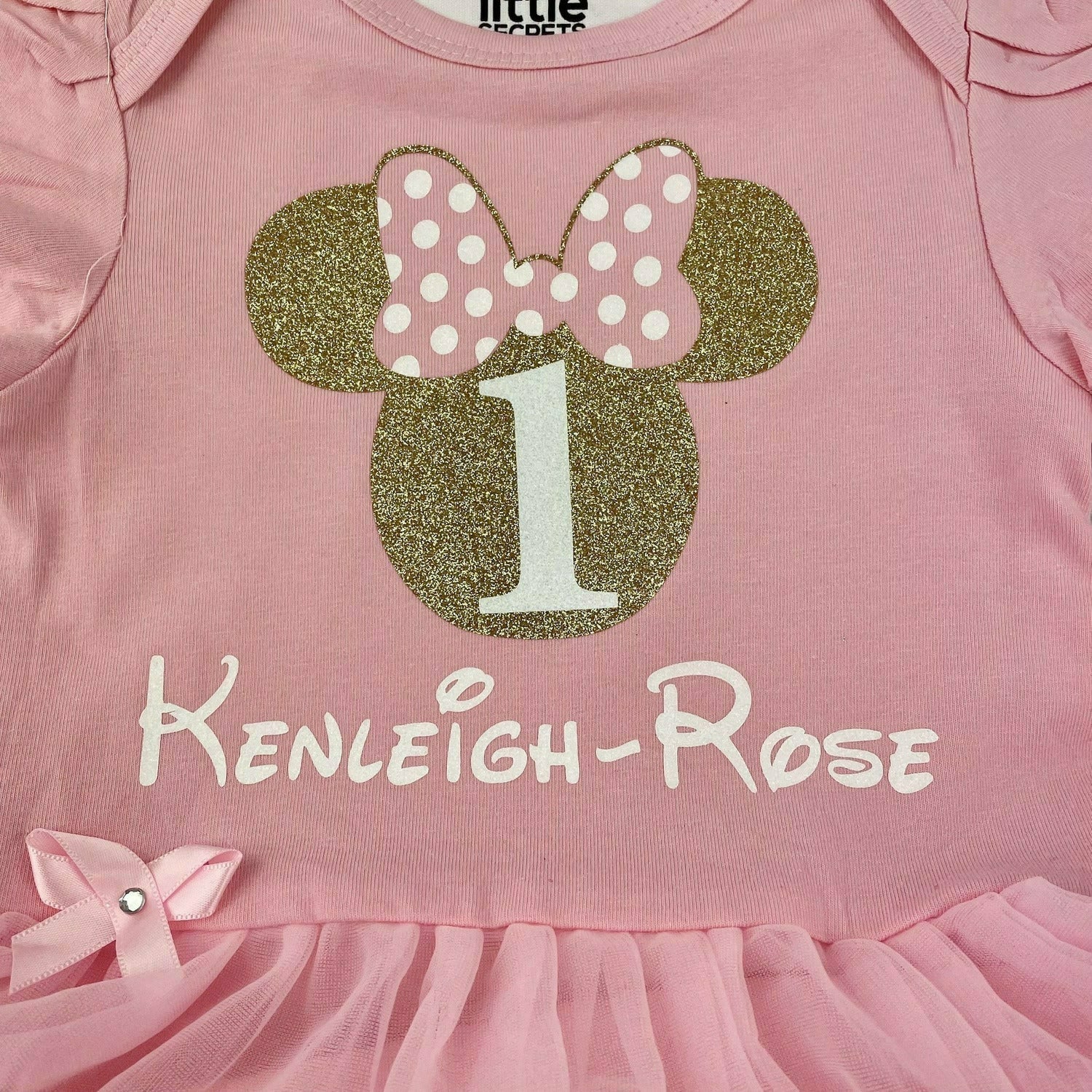 Personalised Pink Minnie Mouse Tutu Romper Birthday Dress – Little Secrets