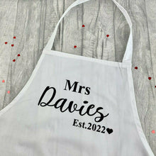 Load image into Gallery viewer, Mr &amp; Mrs Matching Baking / Cooking Aprons Wedding Anniversary Gift

