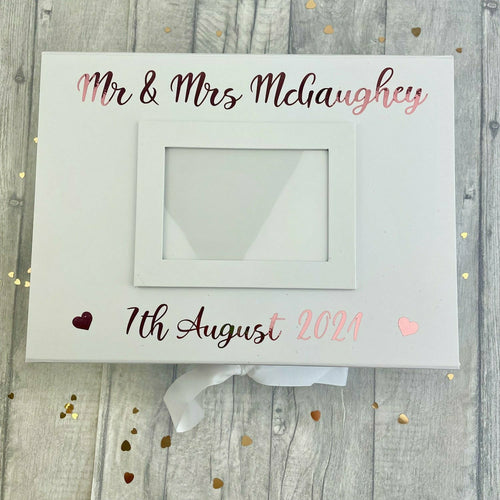 Personalised Mr & Mrs Wedding Date Gift A4 Photo Box