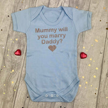 Load image into Gallery viewer, &#39;Mummy Will You Marry Daddy?&#39; Wedding, Engagement, Short Sleeve Romper
