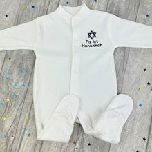 Load image into Gallery viewer, My 1st Hanukkah Sleepsuit, Baby&#39;s First Hanukkah
