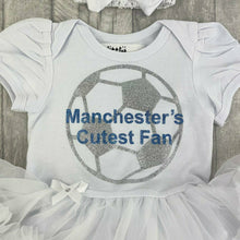 Load image into Gallery viewer, Manchester&#39;s Cutest Fan Tutu Romper - Little Secrets Clothing
