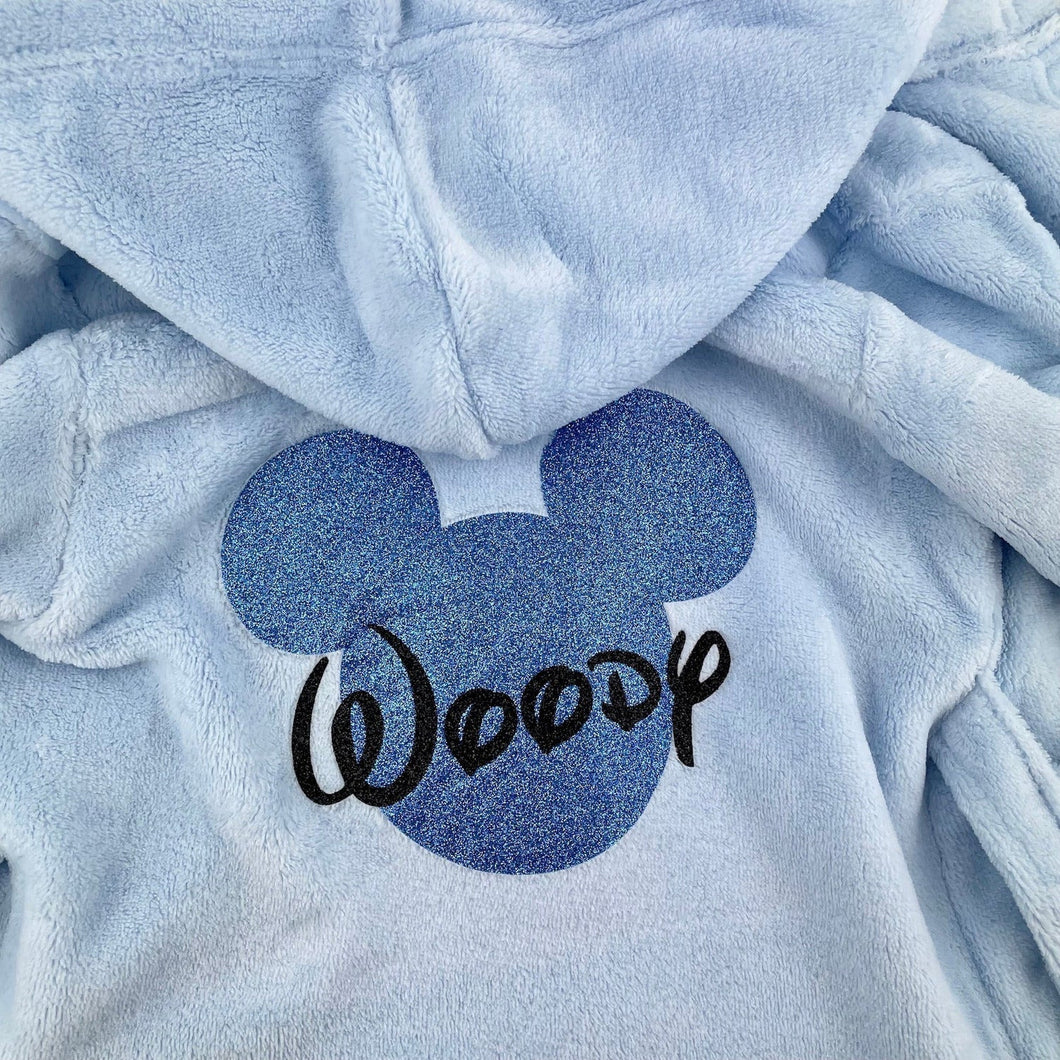 Baby Boy Dressing Gown, Personalised Disney Mickey Mouse Robe