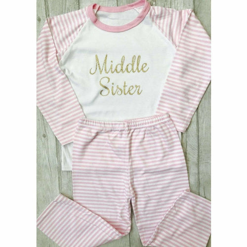 Middle Sister pink and white girls Pyjamas