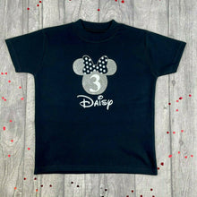 Load image into Gallery viewer, Personalised Minnie Mouse Birthday T-Shirt

