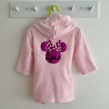 Load image into Gallery viewer, Baby Girls Personalised Disney Minnie Mouse Dressing Gown, Light Pink Robe
