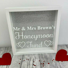 Load image into Gallery viewer, Personalised Honeymoon Fund Engagement Money Box Gift
