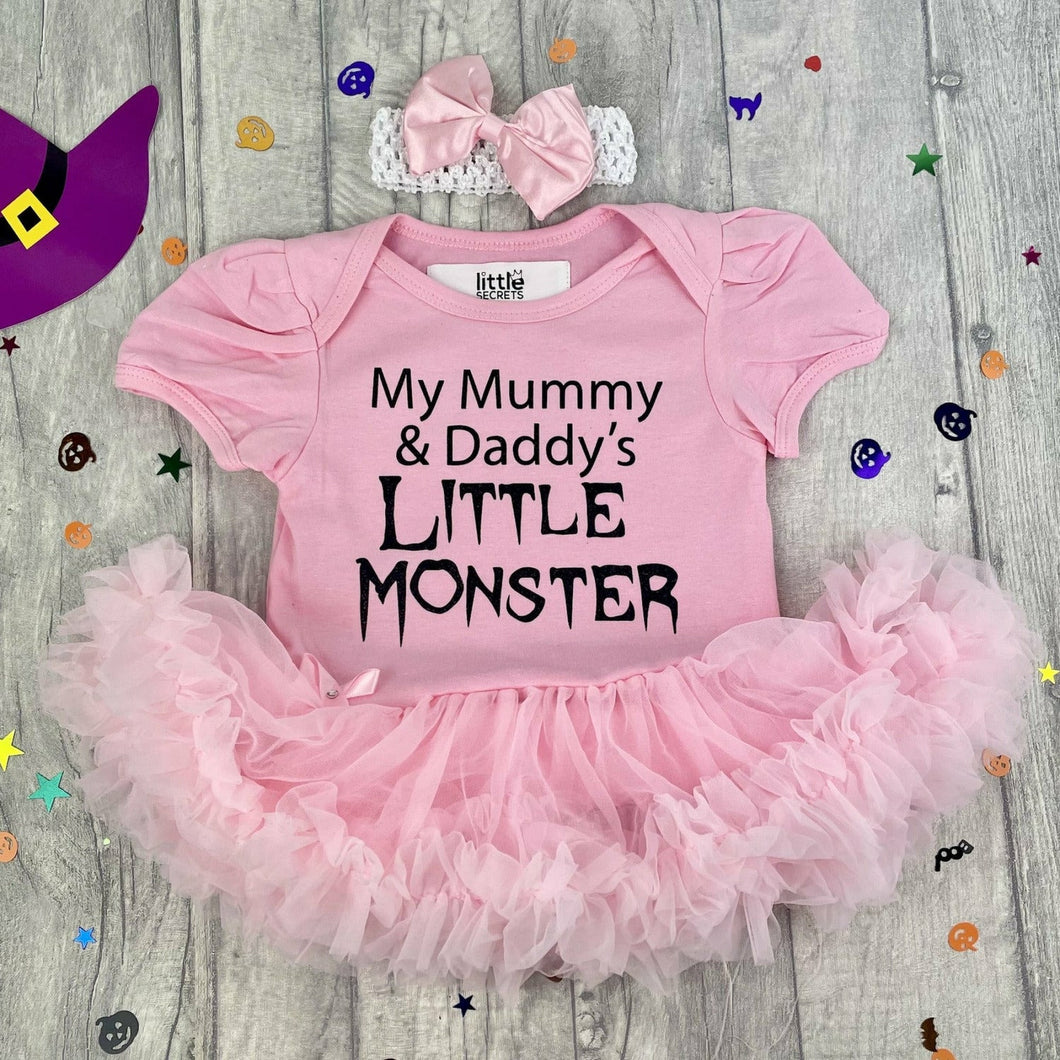 My Mummy & Daddy's Little Monster White Tutu Romper - Little Secrets Clothing