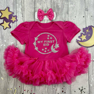 My First Eid Baby Girl Tutu Romper