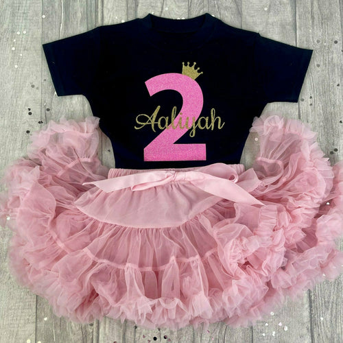 Birthday Girls Personalised Pink Outfit Set