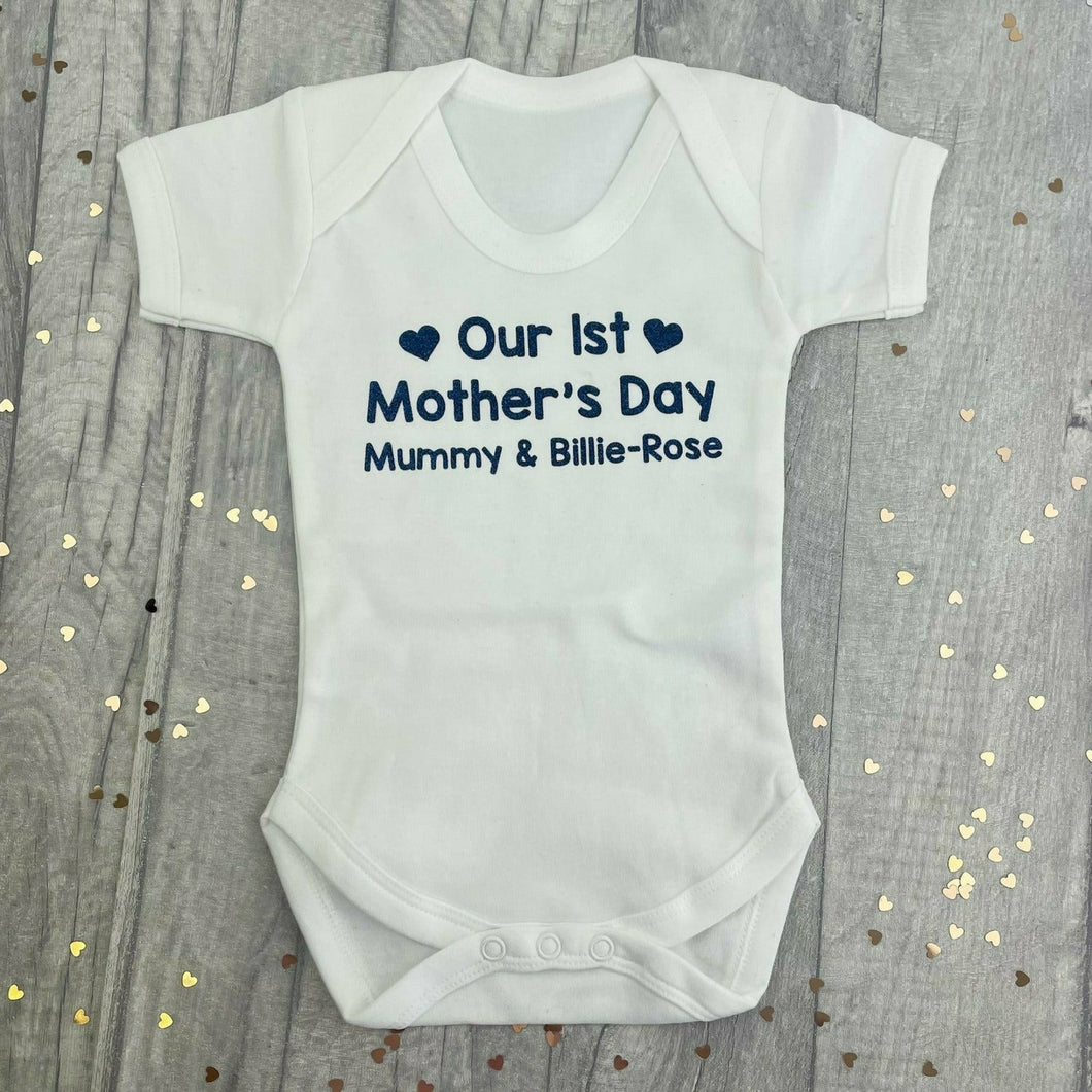 Personalised Our 1st Mother's Day Baby Boy Romper