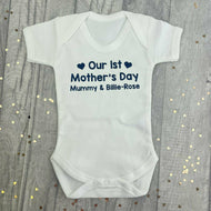 Personalised Our 1st Mother's Day Baby Boy Romper
