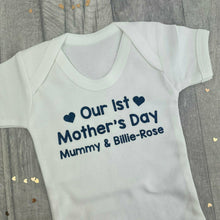Load image into Gallery viewer, Personalised Our 1st Mother&#39;s Day Baby Boy Romper
