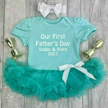 Load image into Gallery viewer, Our First Father&#39;s Day 2023 Tutu Romper, Daddy &amp; Daughter
