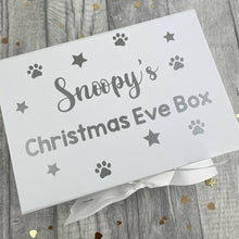 Load image into Gallery viewer, Pet Christmas Eve Box, Personalised Name Dog Cat Paw Print Design
