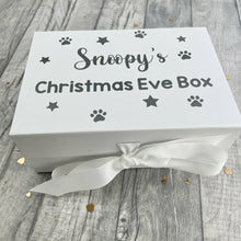 Load image into Gallery viewer, Pet Christmas Eve Box, Personalised Name Dog Cat Paw Print Design
