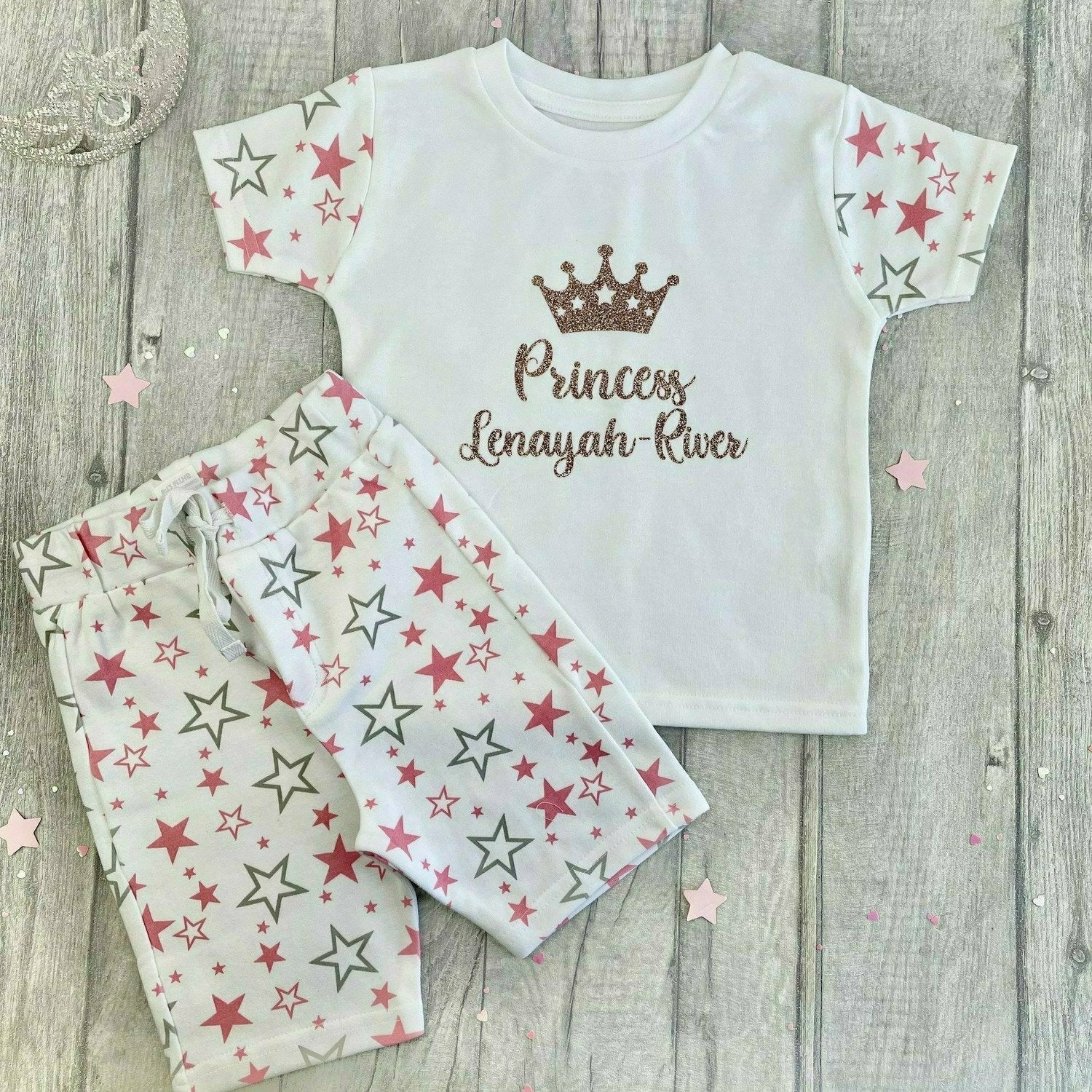 Personalised Pink Star Short Birthday Girls Pyjamas – Little Secrets  Clothing