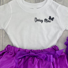 Load image into Gallery viewer, Girls Personalised Party Tutu Outfit, Minnie Mouse Bow
