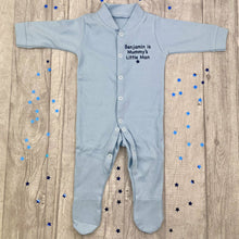 Load image into Gallery viewer, Personalised Mummy&#39;s Little Man Mother&#39;s Day Baby Boy Sleepsuit
